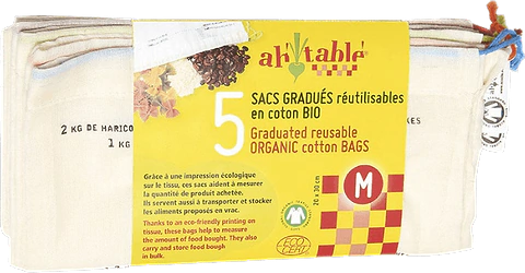 5 Sacs Réutilisables M
